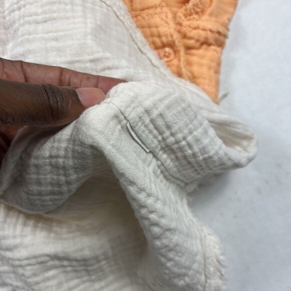 Aerie Womens Pool To Party Button Down Cover Up Shirt Crinkle Gauze Top S FLAW - Picture 8 of 11